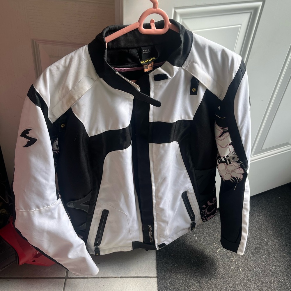 Women's Black and White Bomber Jacket